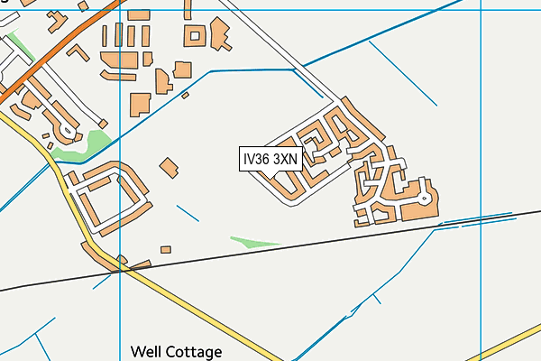 IV36 3XN map - OS VectorMap District (Ordnance Survey)