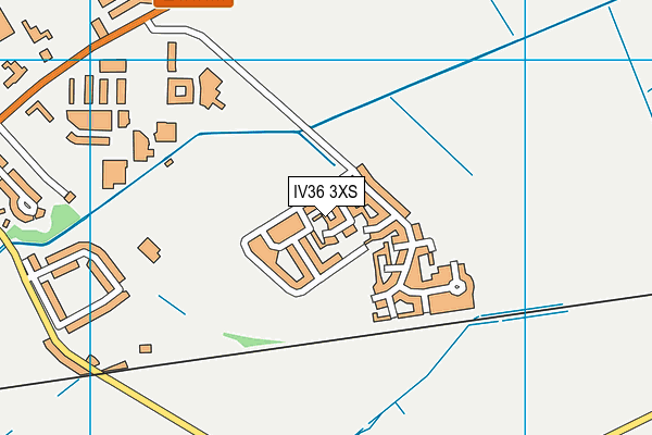 IV36 3XS map - OS VectorMap District (Ordnance Survey)