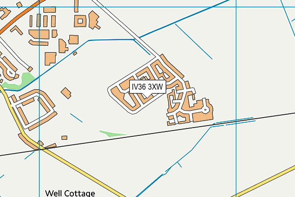 IV36 3XW map - OS VectorMap District (Ordnance Survey)