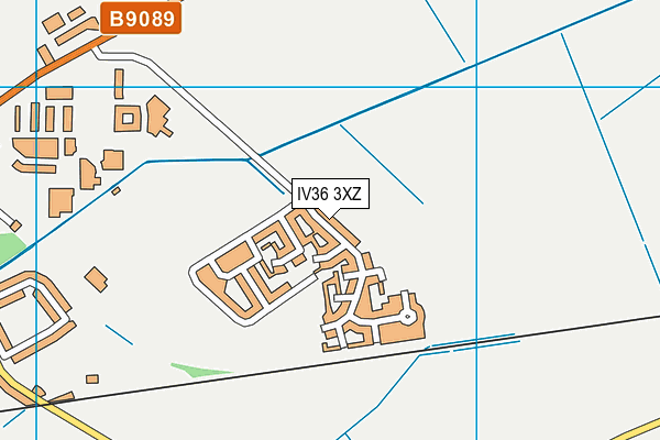 IV36 3XZ map - OS VectorMap District (Ordnance Survey)