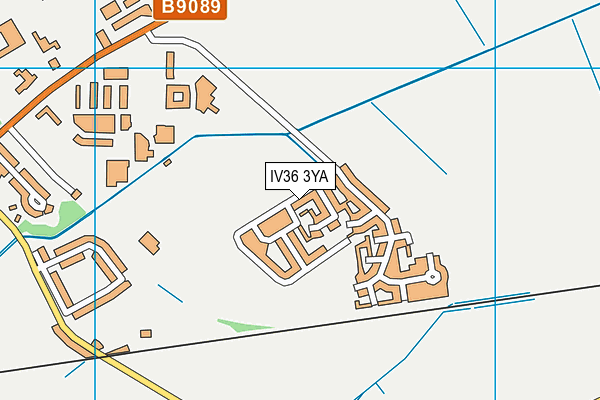 IV36 3YA map - OS VectorMap District (Ordnance Survey)
