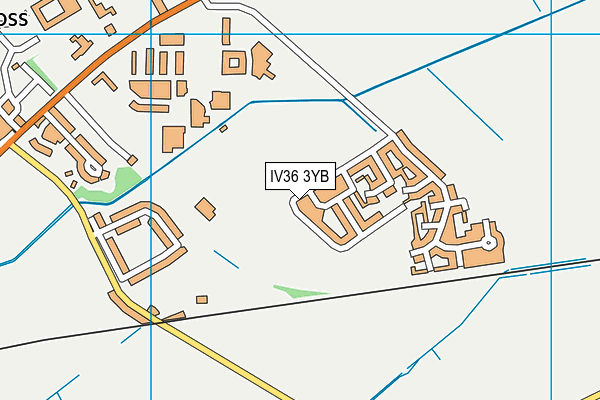 IV36 3YB map - OS VectorMap District (Ordnance Survey)