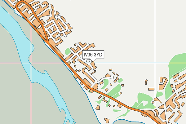 IV36 3YD map - OS VectorMap District (Ordnance Survey)