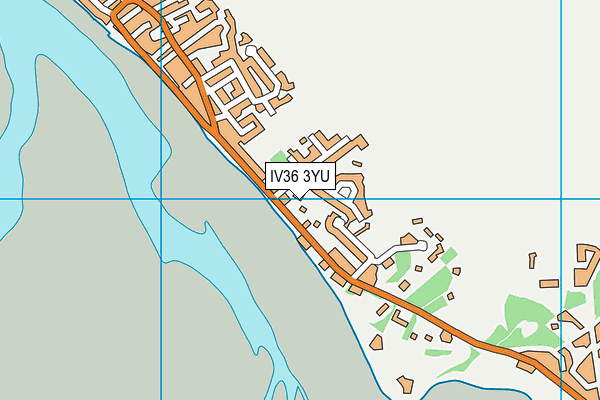 IV36 3YU map - OS VectorMap District (Ordnance Survey)