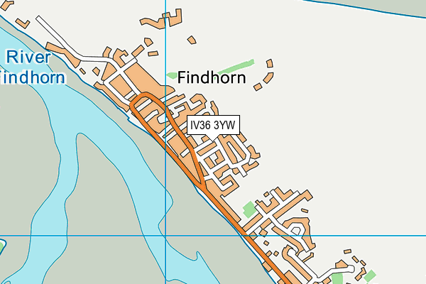 IV36 3YW map - OS VectorMap District (Ordnance Survey)