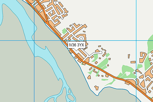 IV36 3YX map - OS VectorMap District (Ordnance Survey)