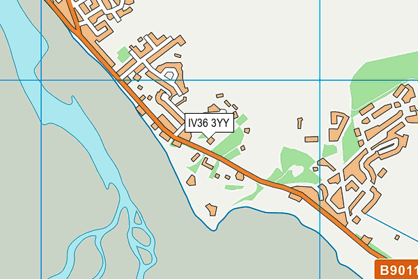 IV36 3YY map - OS VectorMap District (Ordnance Survey)