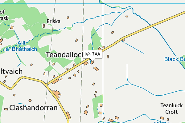 IV4 7AA map - OS VectorMap District (Ordnance Survey)