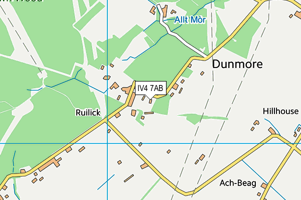 IV4 7AB map - OS VectorMap District (Ordnance Survey)