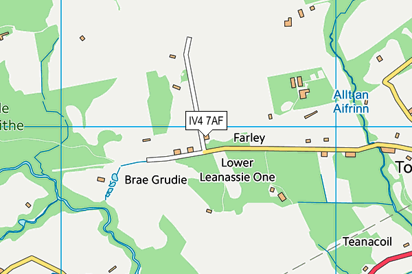 IV4 7AF map - OS VectorMap District (Ordnance Survey)