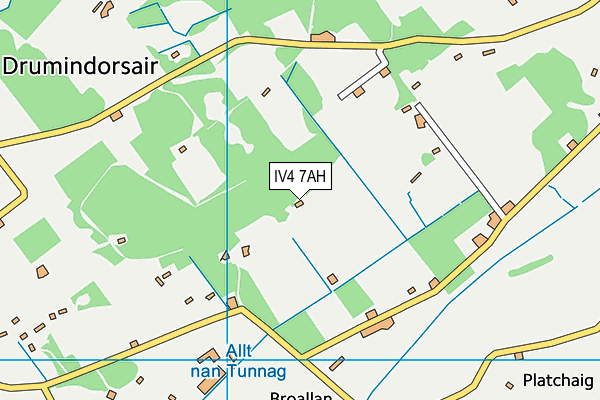 IV4 7AH map - OS VectorMap District (Ordnance Survey)