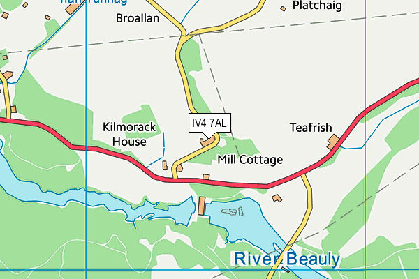 IV4 7AL map - OS VectorMap District (Ordnance Survey)