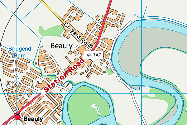 IV4 7AP map - OS VectorMap District (Ordnance Survey)