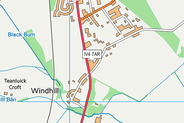 IV4 7AR map - OS VectorMap District (Ordnance Survey)