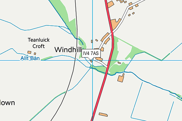 IV4 7AS map - OS VectorMap District (Ordnance Survey)