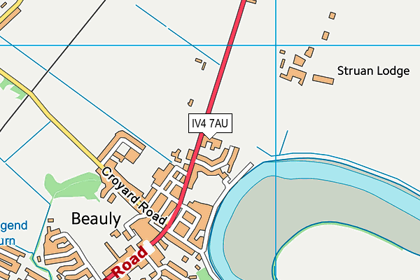 IV4 7AU map - OS VectorMap District (Ordnance Survey)