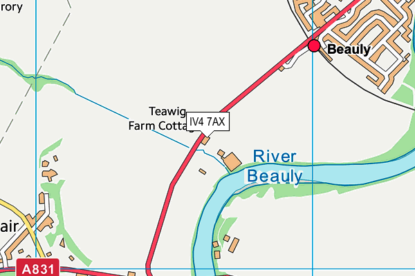 IV4 7AX map - OS VectorMap District (Ordnance Survey)