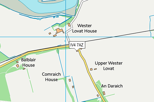 IV4 7AZ map - OS VectorMap District (Ordnance Survey)