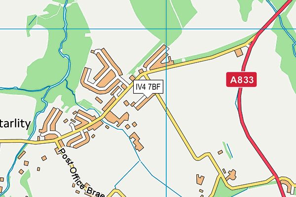 IV4 7BF map - OS VectorMap District (Ordnance Survey)