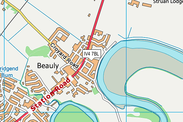 IV4 7BL map - OS VectorMap District (Ordnance Survey)