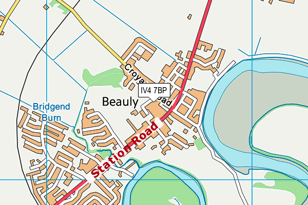 IV4 7BP map - OS VectorMap District (Ordnance Survey)