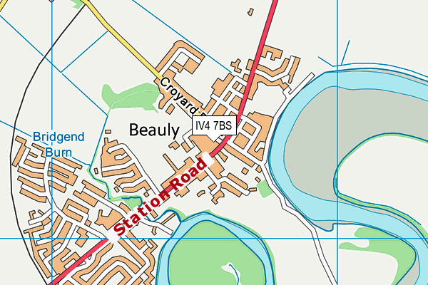 IV4 7BS map - OS VectorMap District (Ordnance Survey)