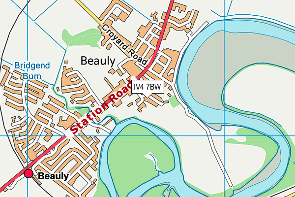 IV4 7BW map - OS VectorMap District (Ordnance Survey)