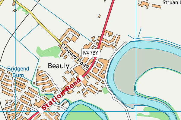 IV4 7BY map - OS VectorMap District (Ordnance Survey)