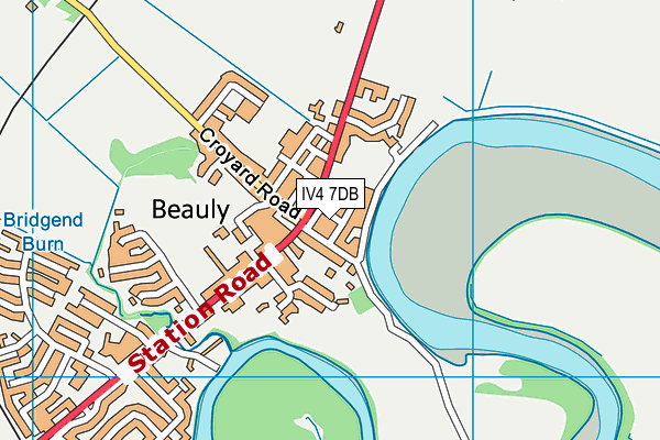 IV4 7DB map - OS VectorMap District (Ordnance Survey)