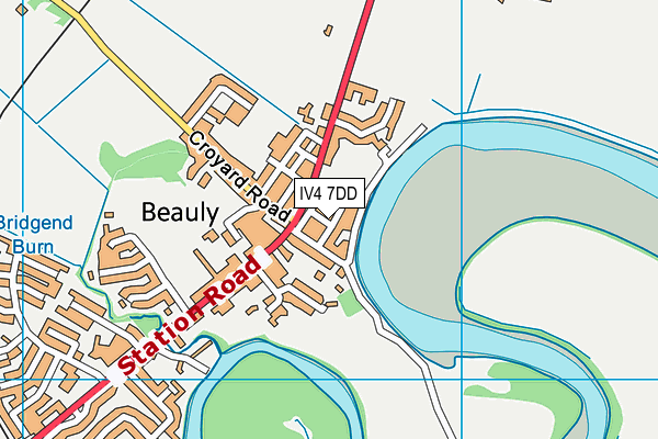 IV4 7DD map - OS VectorMap District (Ordnance Survey)