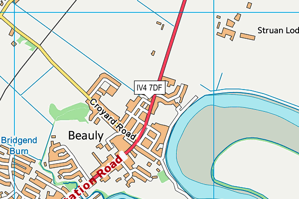 IV4 7DF map - OS VectorMap District (Ordnance Survey)