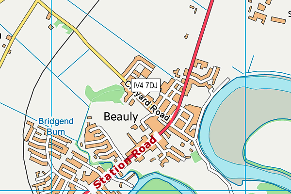 IV4 7DJ map - OS VectorMap District (Ordnance Survey)