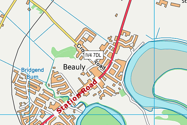 IV4 7DL map - OS VectorMap District (Ordnance Survey)