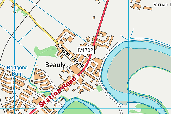 IV4 7DP map - OS VectorMap District (Ordnance Survey)