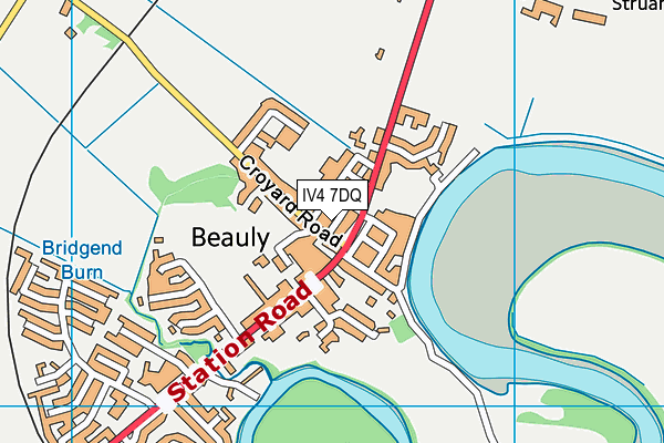 IV4 7DQ map - OS VectorMap District (Ordnance Survey)