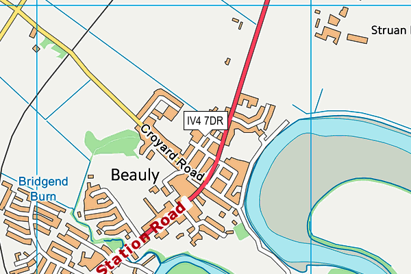 IV4 7DR map - OS VectorMap District (Ordnance Survey)