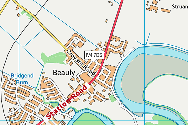 IV4 7DS map - OS VectorMap District (Ordnance Survey)