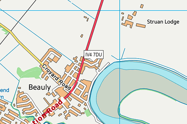 IV4 7DU map - OS VectorMap District (Ordnance Survey)