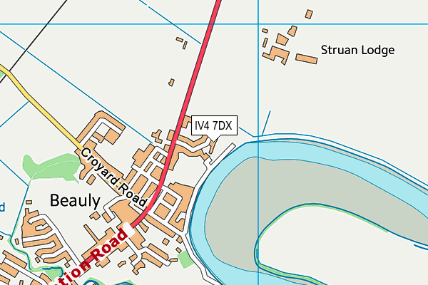 IV4 7DX map - OS VectorMap District (Ordnance Survey)