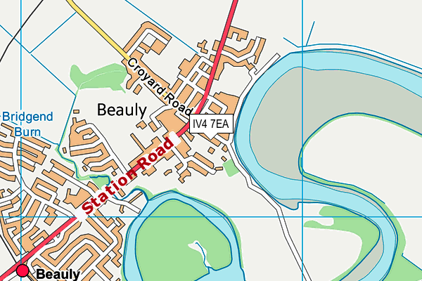 IV4 7EA map - OS VectorMap District (Ordnance Survey)