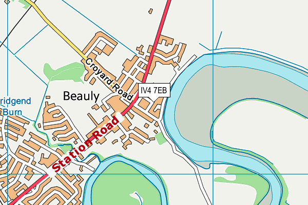 IV4 7EB map - OS VectorMap District (Ordnance Survey)