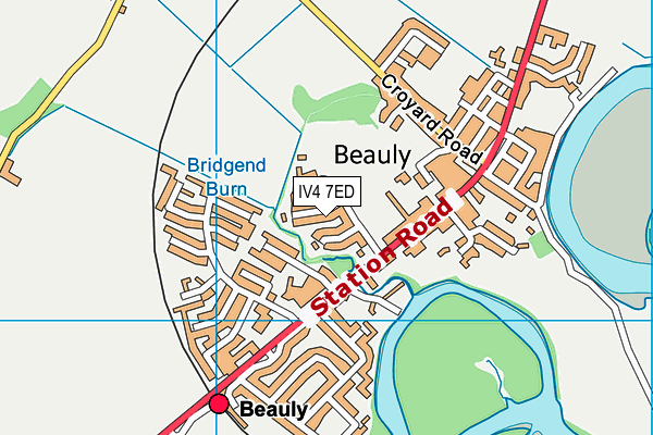 IV4 7ED map - OS VectorMap District (Ordnance Survey)