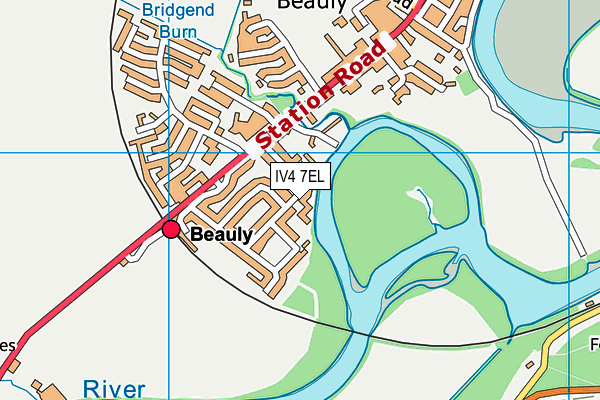 IV4 7EL map - OS VectorMap District (Ordnance Survey)