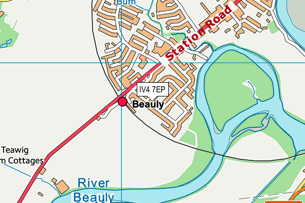 IV4 7EP map - OS VectorMap District (Ordnance Survey)