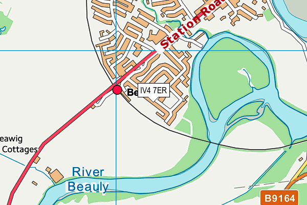 IV4 7ER map - OS VectorMap District (Ordnance Survey)