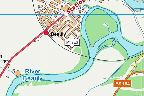 IV4 7ES map - OS VectorMap District (Ordnance Survey)