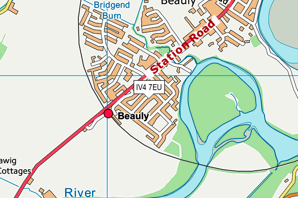 IV4 7EU map - OS VectorMap District (Ordnance Survey)