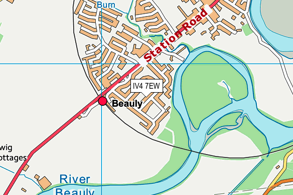 IV4 7EW map - OS VectorMap District (Ordnance Survey)