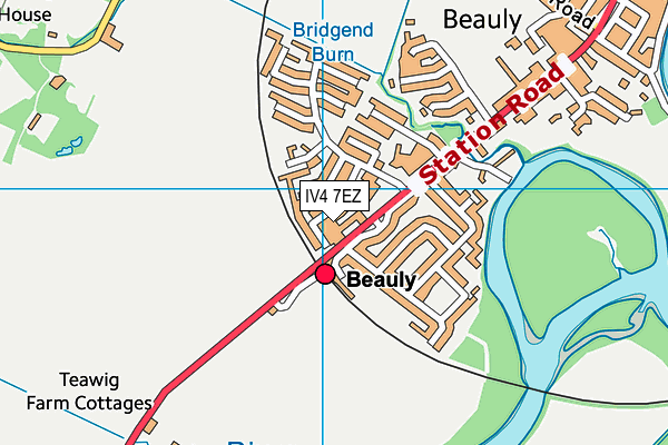 IV4 7EZ map - OS VectorMap District (Ordnance Survey)