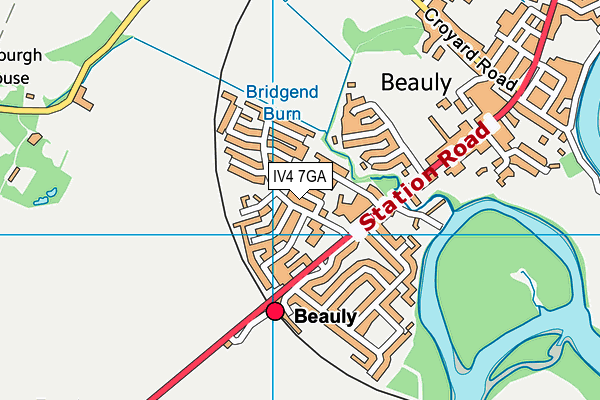 IV4 7GA map - OS VectorMap District (Ordnance Survey)